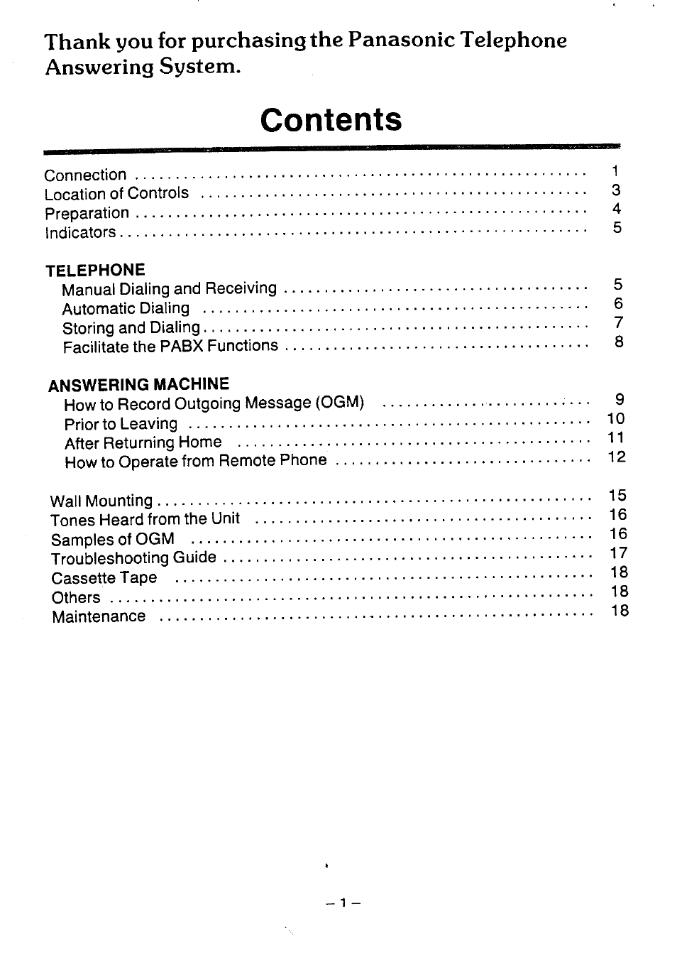 Panasonic KX-T2386BA User Manual | Page 2 / 19