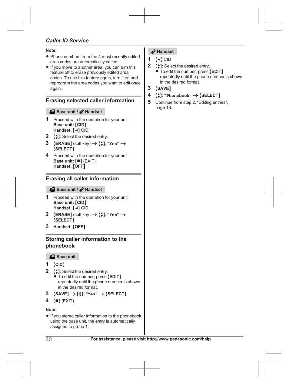 Panasonic KX-TG6671 User Manual | Page 30 / 56