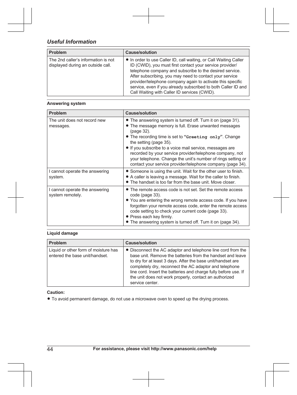 Panasonic KX-TG6671 User Manual | Page 44 / 56