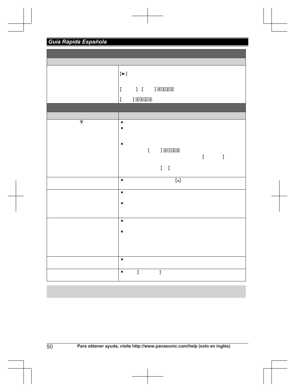 Preguntas frecuentes, Operaciones básicas | Panasonic KX-TG6671 User Manual | Page 50 / 56