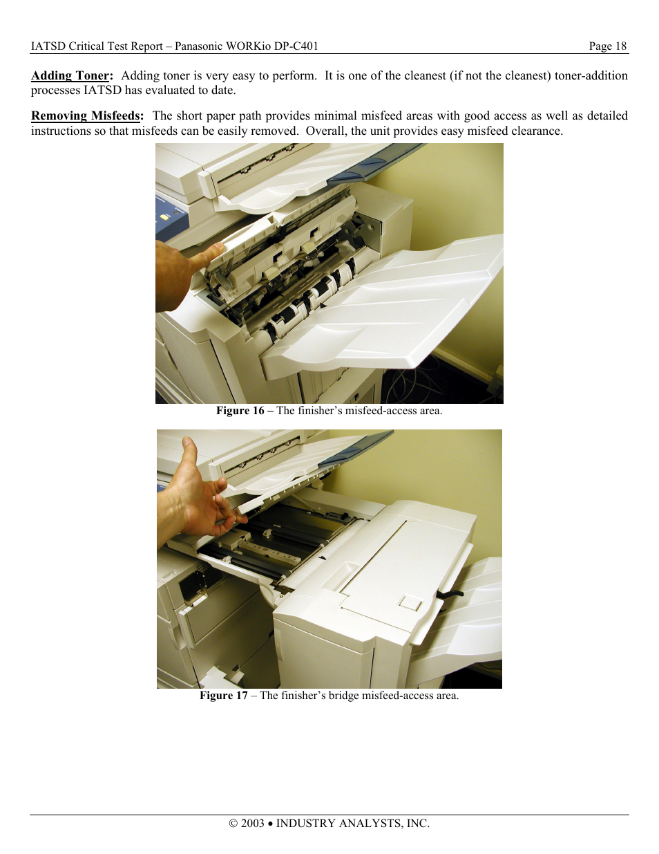 Panasonic DP-C401 User Manual | Page 18 / 22