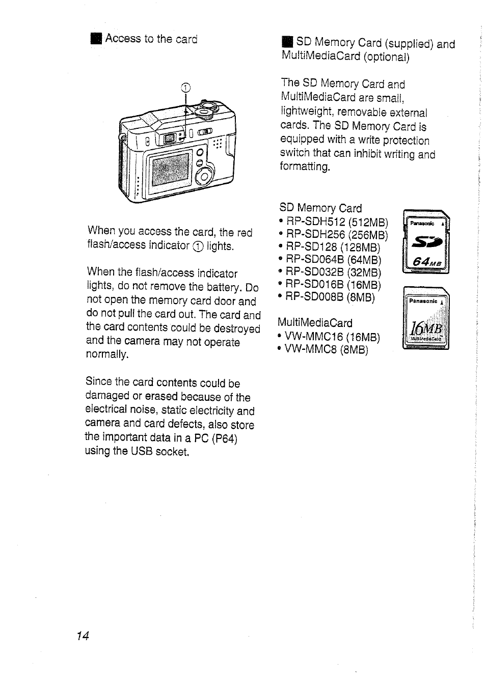 Panasonic DMC-LC20T  EN User Manual | Page 14 / 72