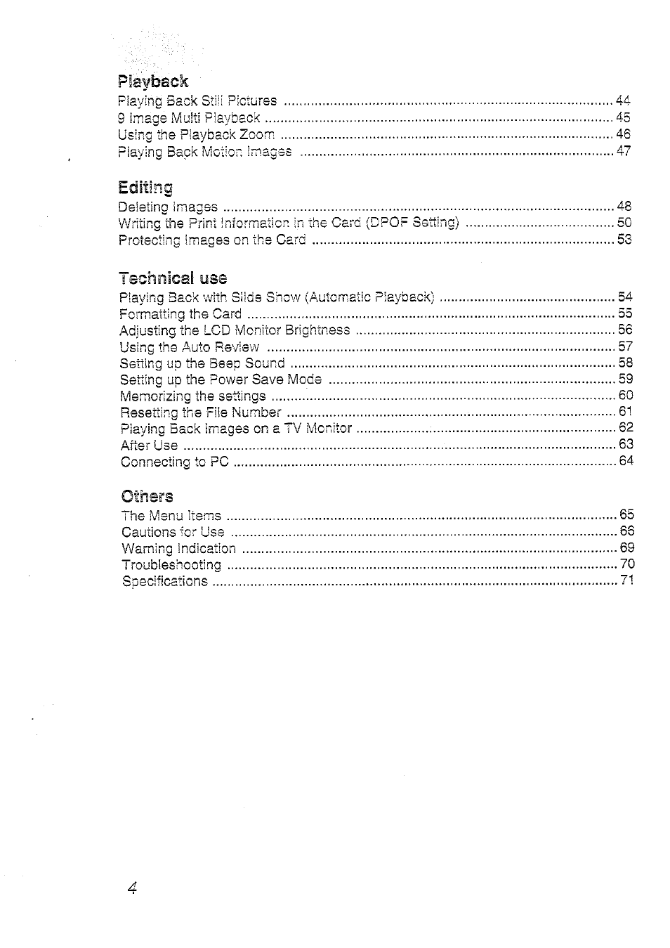 Panasonic DMC-LC20T  EN User Manual | Page 4 / 72