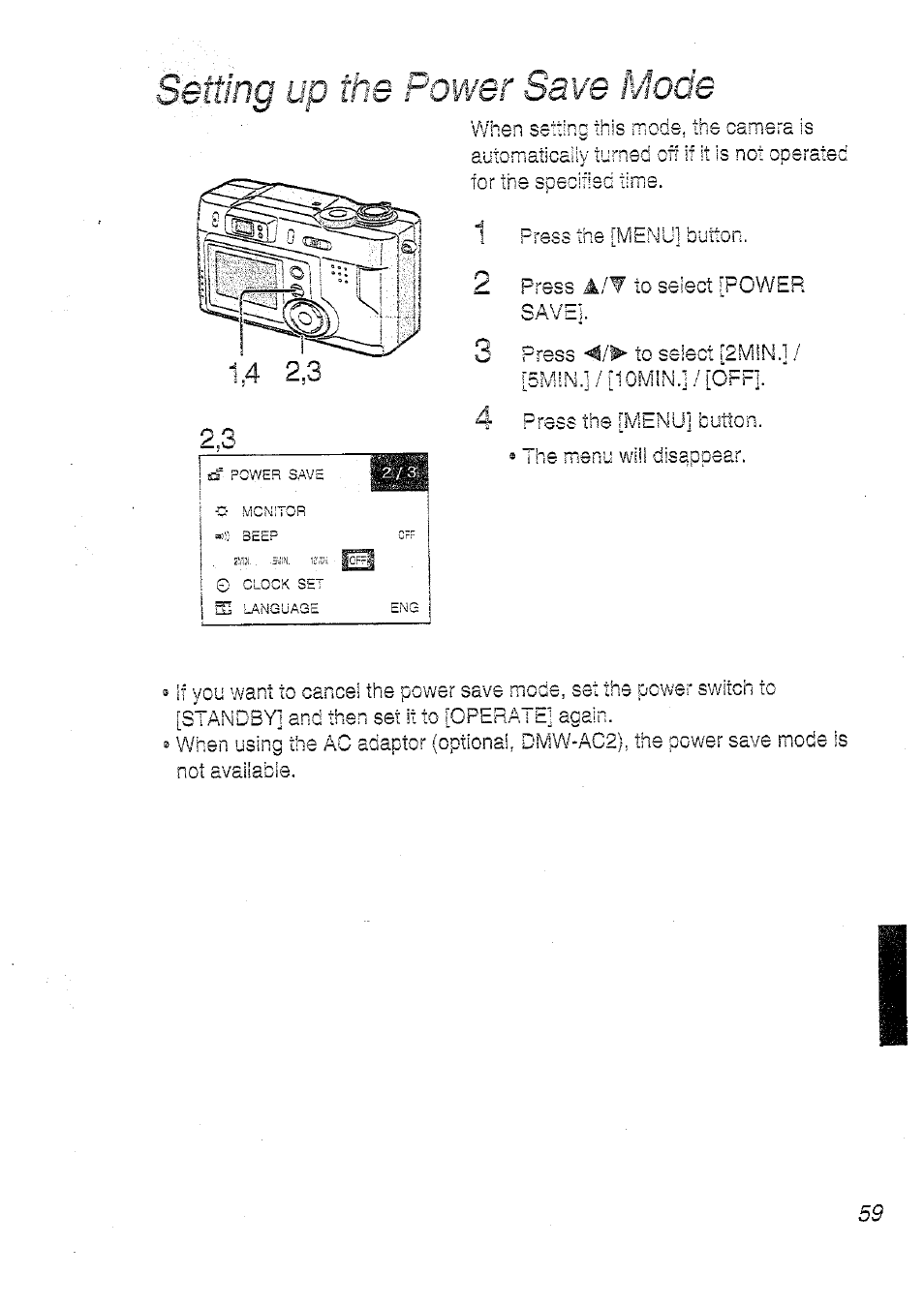 Panasonic DMC-LC20T  EN User Manual | Page 59 / 72