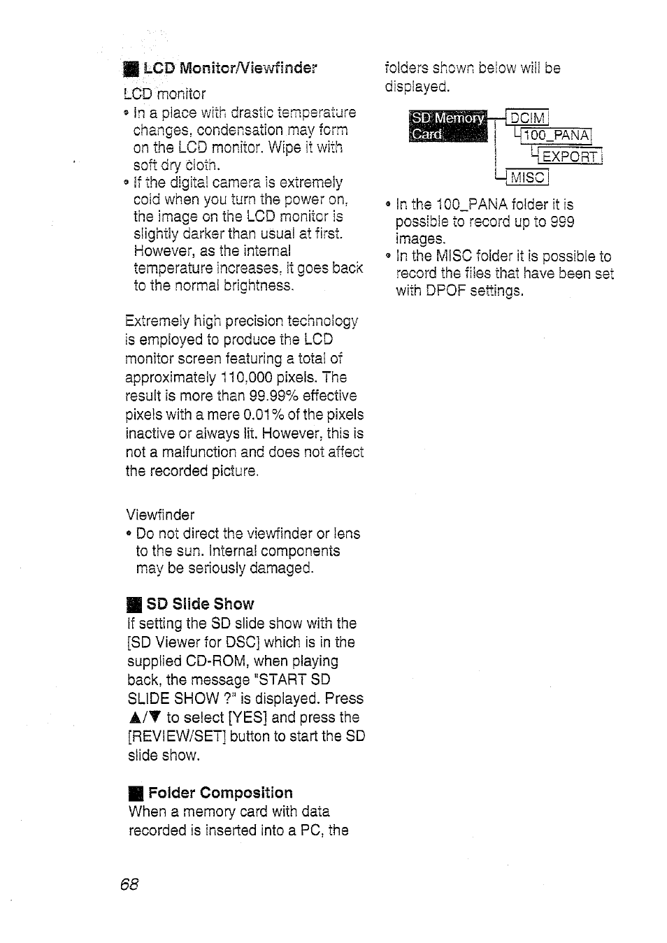 Panasonic DMC-LC20T  EN User Manual | Page 68 / 72