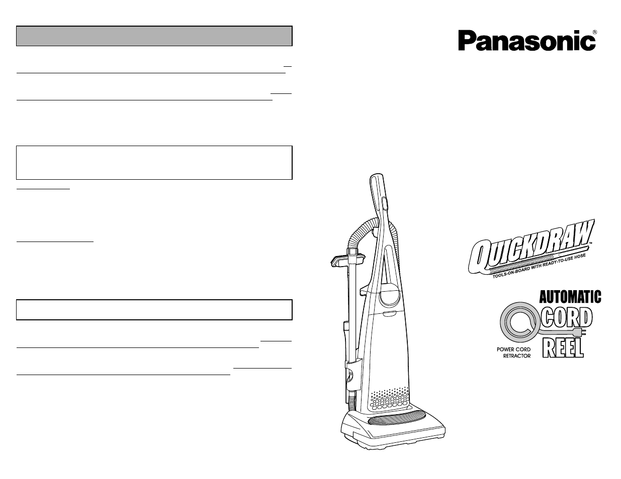 Panasonic MC-V7314 User Manual | 52 pages