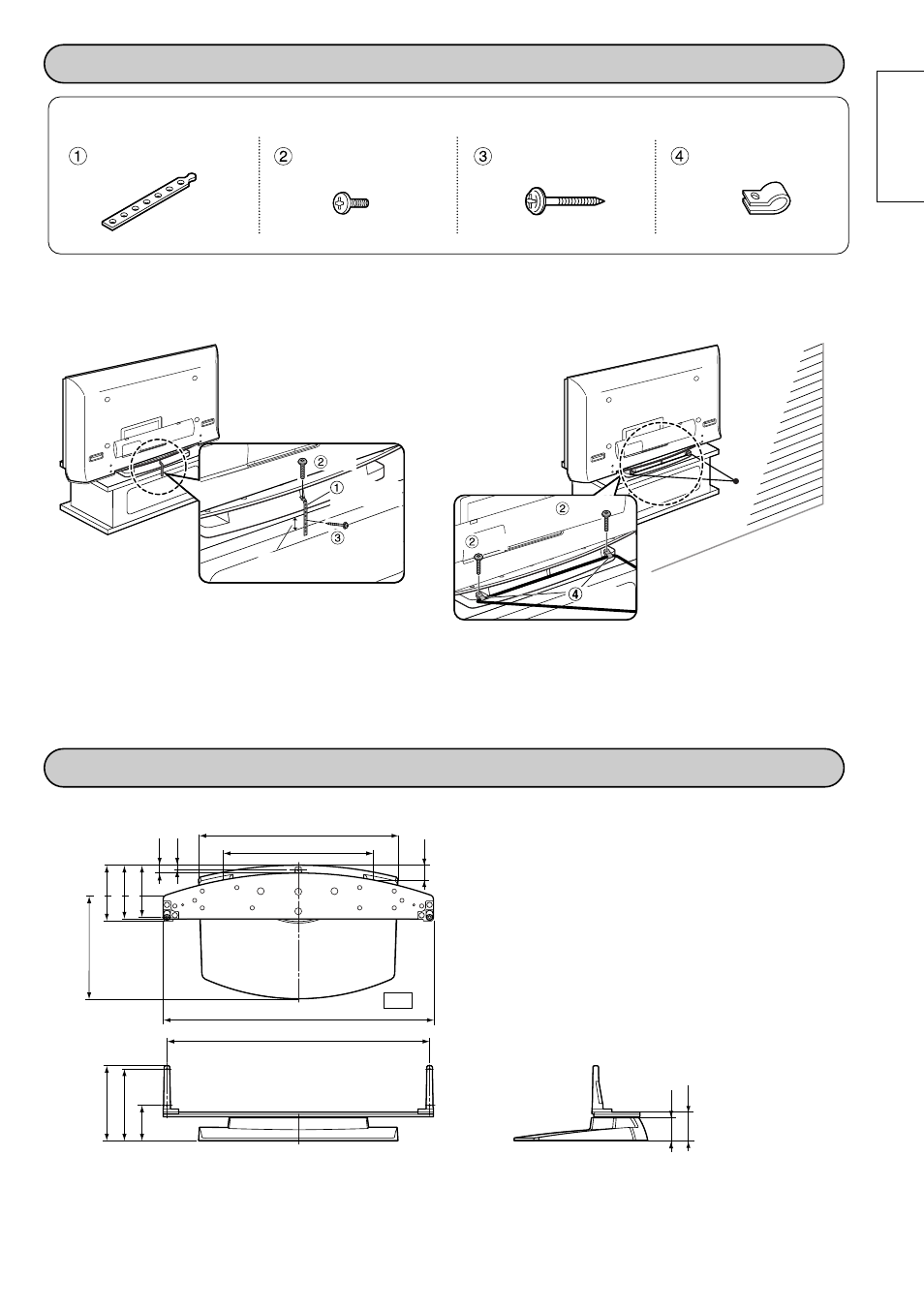 Panasonic Pedestal for Wide Plasma Display TY-ST50PX20 User Manual | Page 5 / 20
