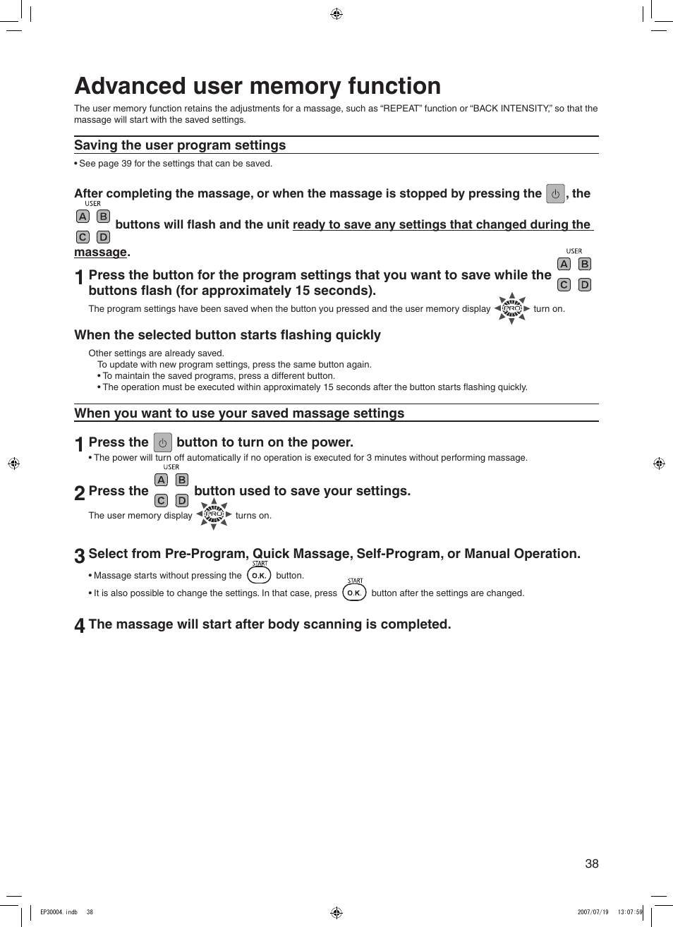 Panasonic EP30004 User Manual | Page 39 / 49