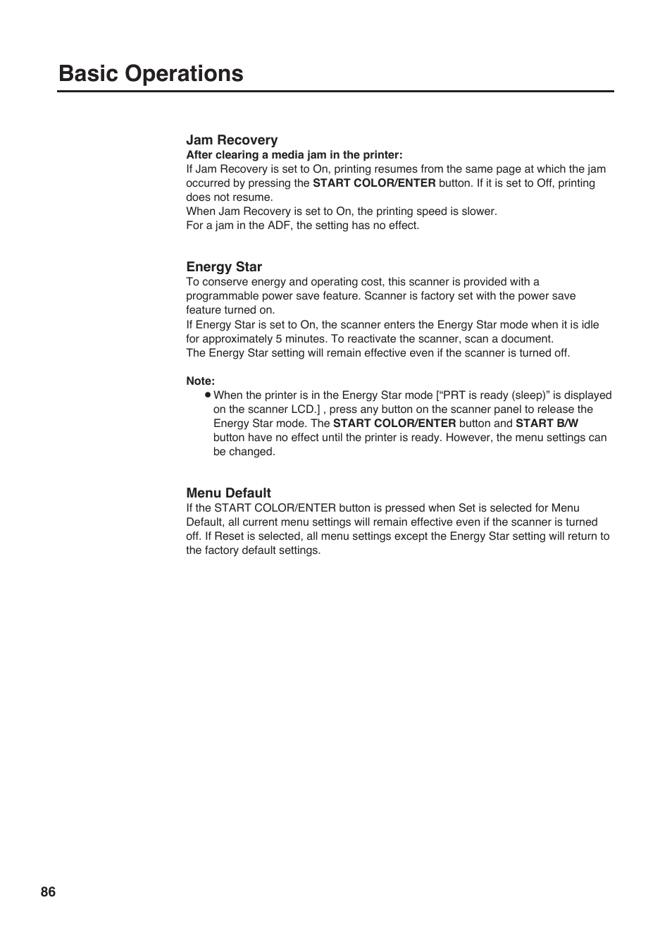 Basic operations | Panasonic KX-PS8000 User Manual | Page 86 / 161