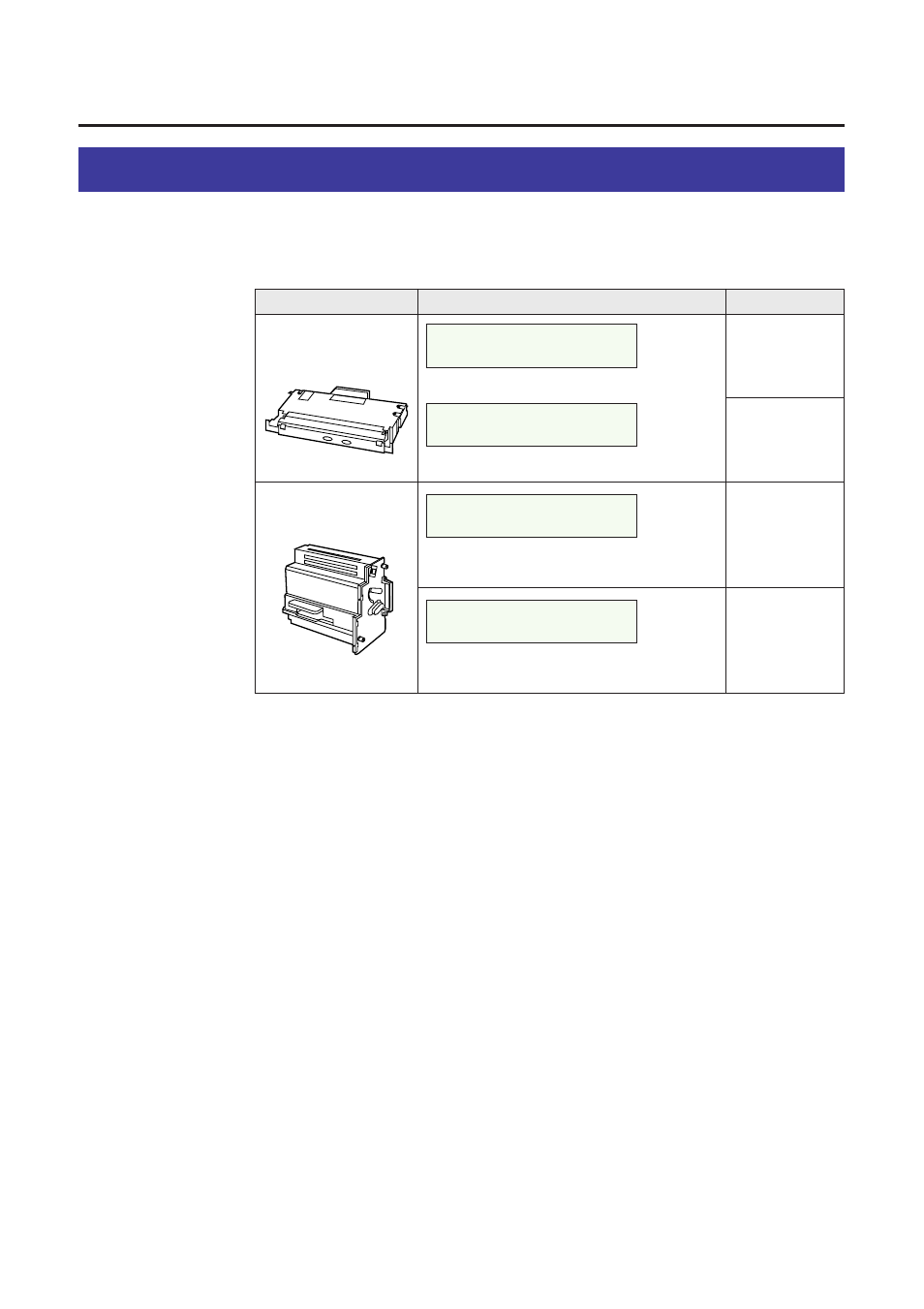 User replaceable components, Standard density. refer to, Care and maintenance | Panasonic KX-PS8000 User Manual | Page 98 / 161