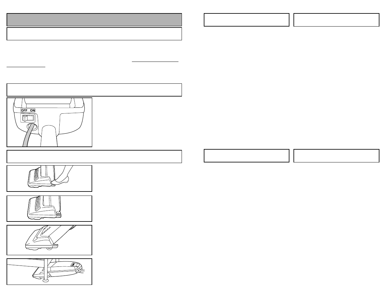 To operate vacuum cleaner, Power cord, On-off switch | Handle adjustments | Panasonic MC-V5261 User Manual | Page 20 / 48