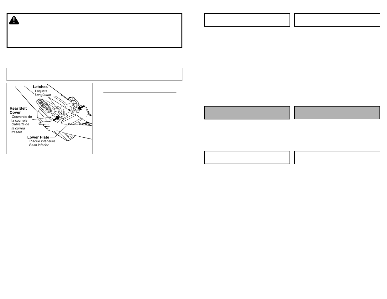 Removing and installing lower plate, Warning | Panasonic MC-V5261 User Manual | Page 26 / 48