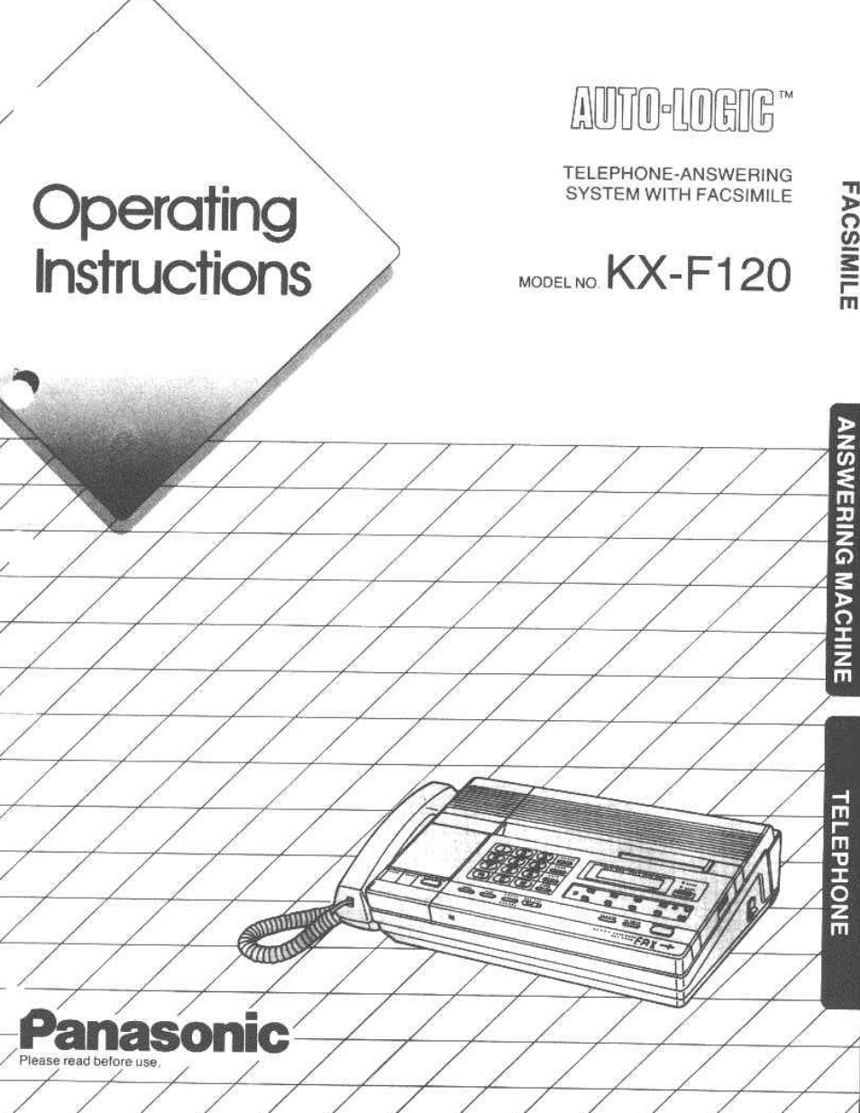 Panasonic KXF120 User Manual | 54 pages