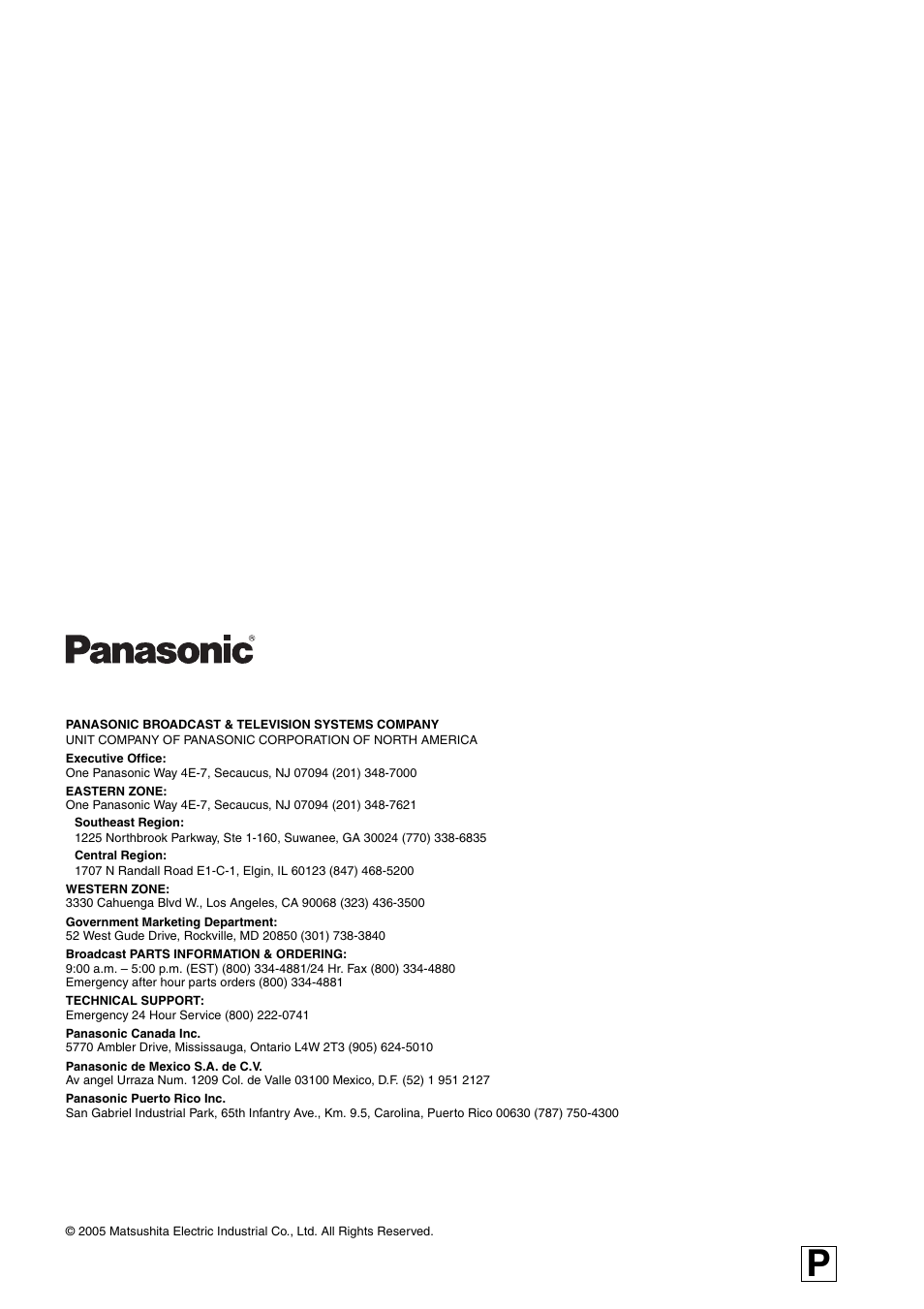 Panasonic BT-LH1700WP User Manual | Page 30 / 30