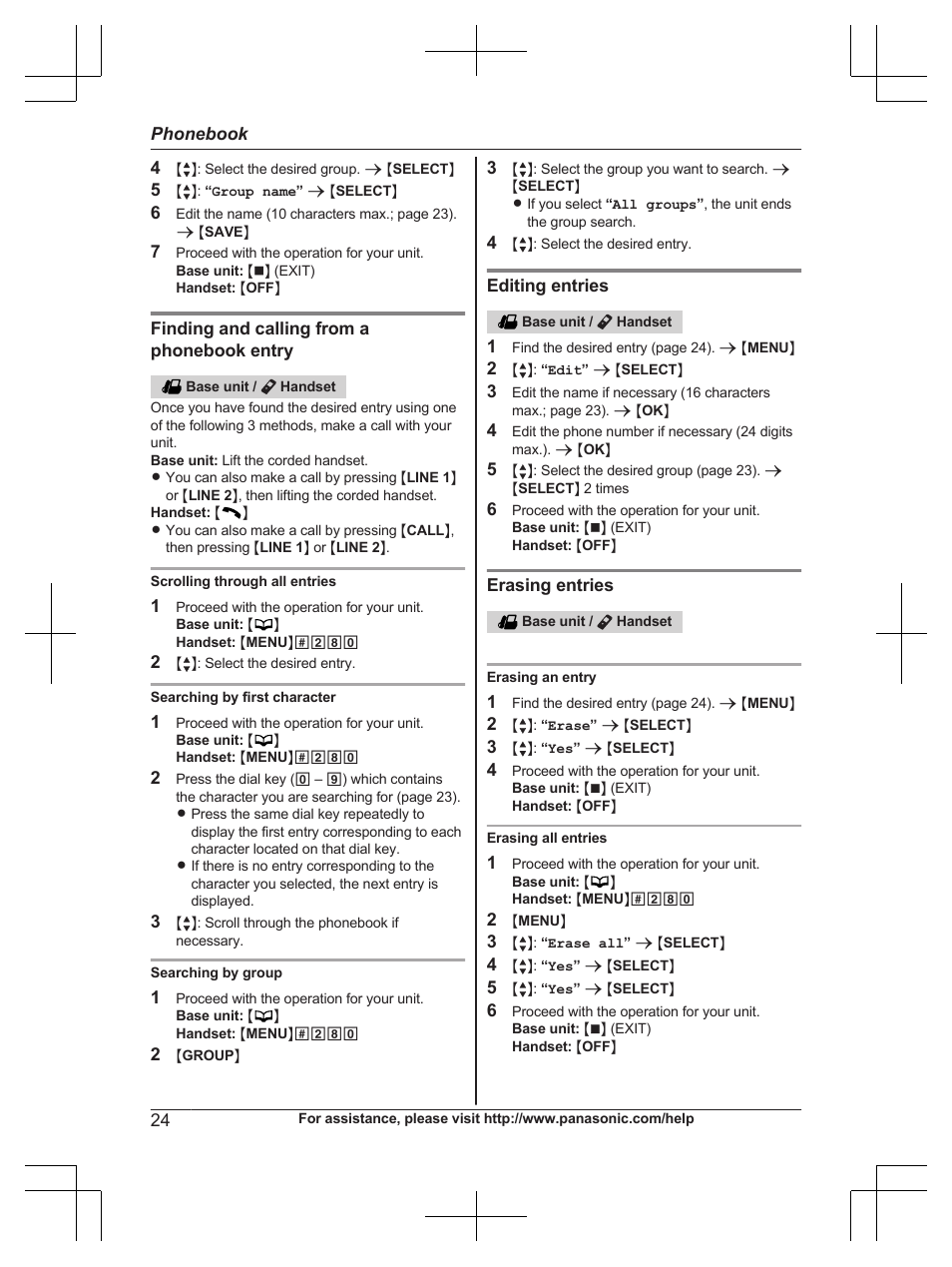 Panasonic KX-TG9472 User Manual | Page 24 / 64