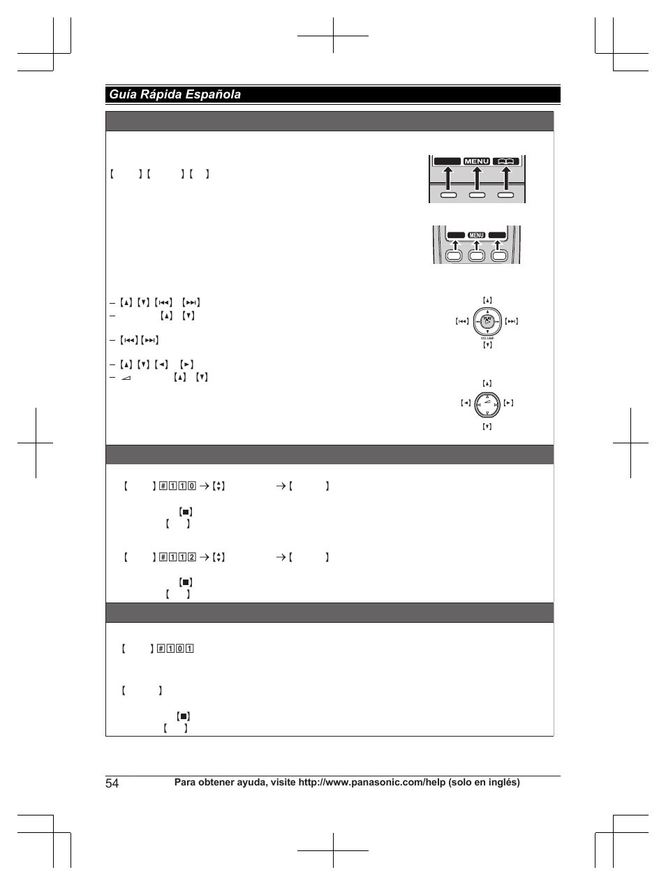 Sugerencias de operación, Fecha y hora (unidad base/auricular), Guía rápida española | Panasonic KX-TG9472 User Manual | Page 54 / 64