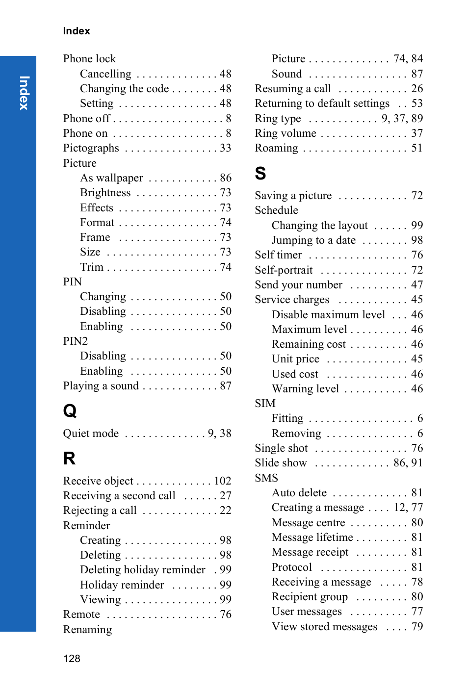 Panasonic P342i User Manual | Page 127 / 128