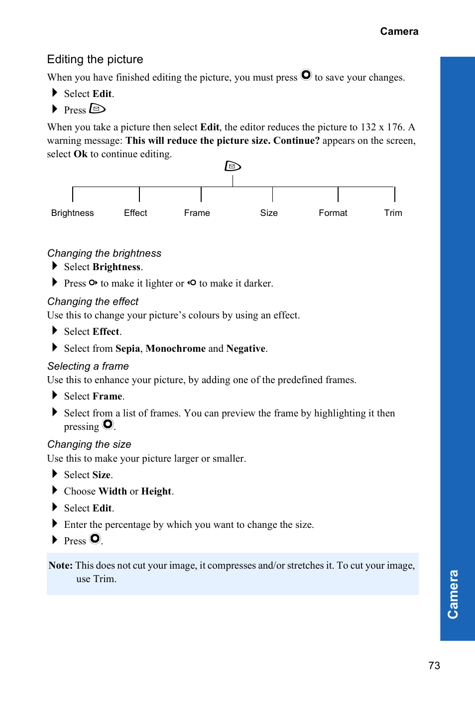 Ca m e ra | Panasonic P342i User Manual | Page 72 / 128