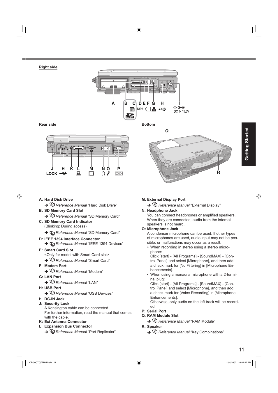 Panasonic CF-30 User Manual | Page 11 / 40