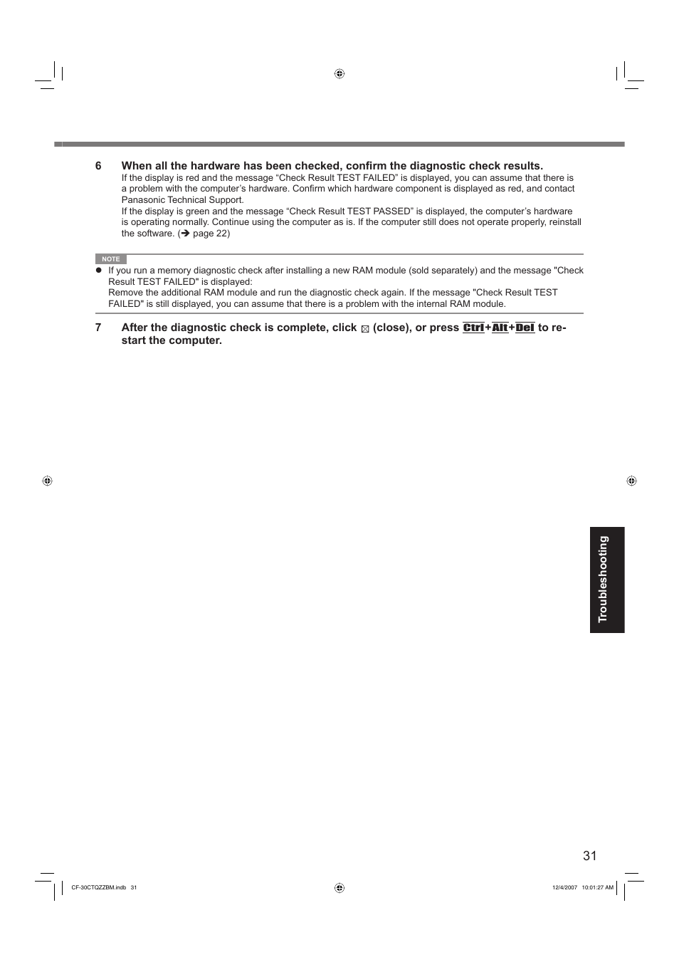 Panasonic CF-30 User Manual | Page 31 / 40