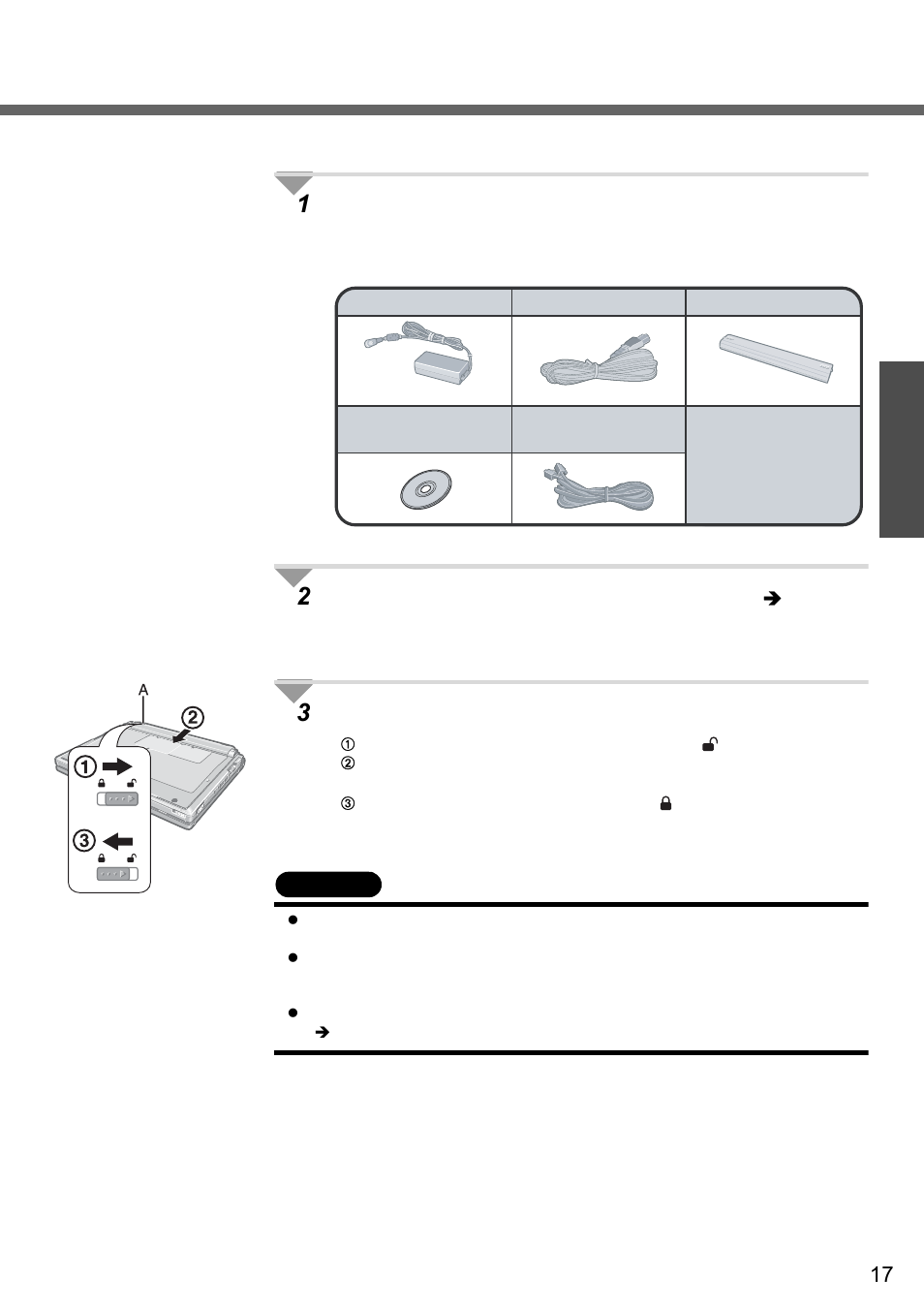 First-time operation | Panasonic CF-W2 User Manual | Page 17 / 76