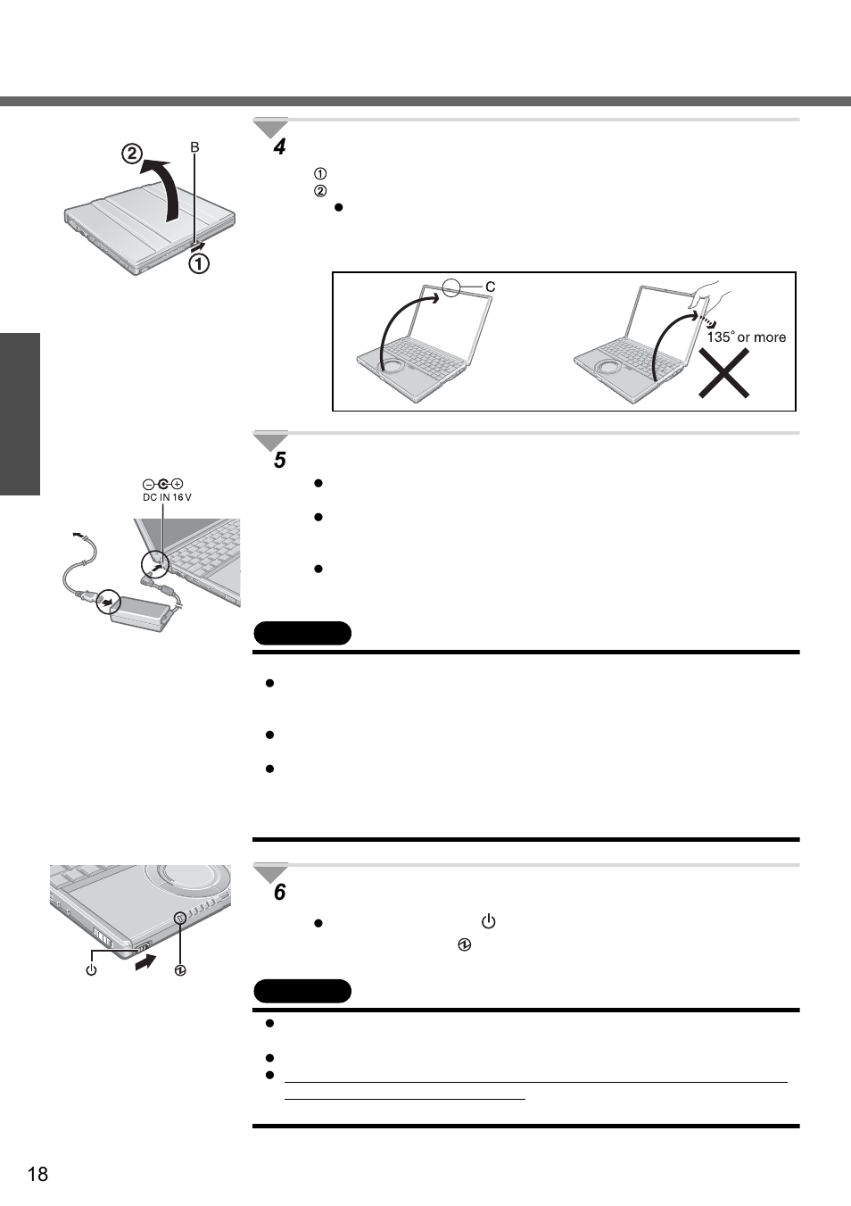 First-time operation | Panasonic CF-W2 User Manual | Page 18 / 76