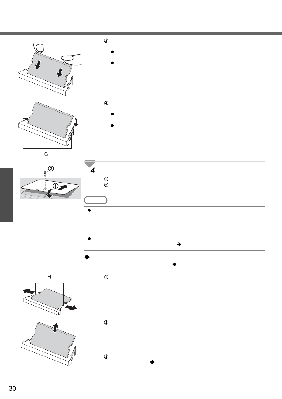 Removing | Panasonic CF-W2 User Manual | Page 30 / 76