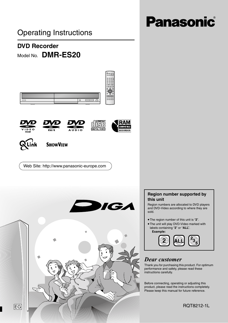 Panasonic DMR-ES20  EN User Manual | 48 pages
