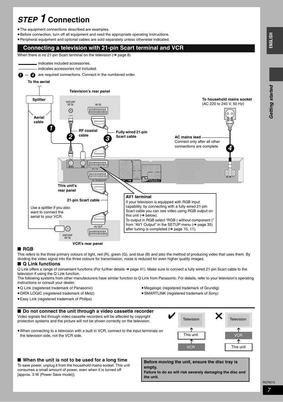 Step, Connection | Panasonic DMR-ES20  EN User Manual | Page 7 / 48