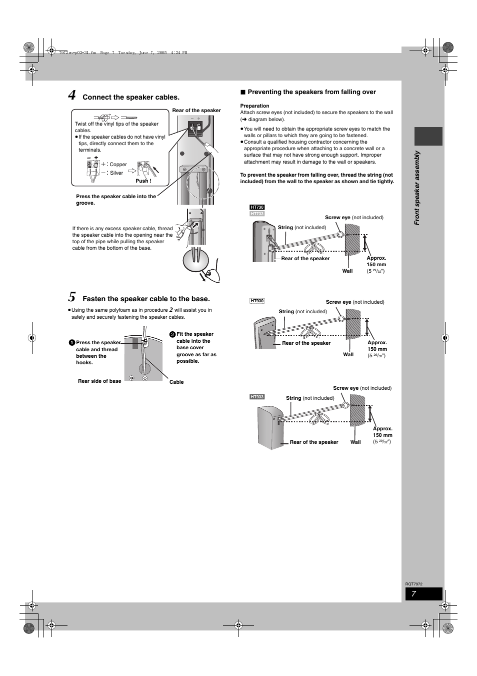 Panasonic SC-HT730 User Manual | Page 7 / 40