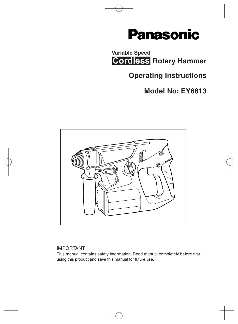 Panasonic EY6813 User Manual | 12 pages