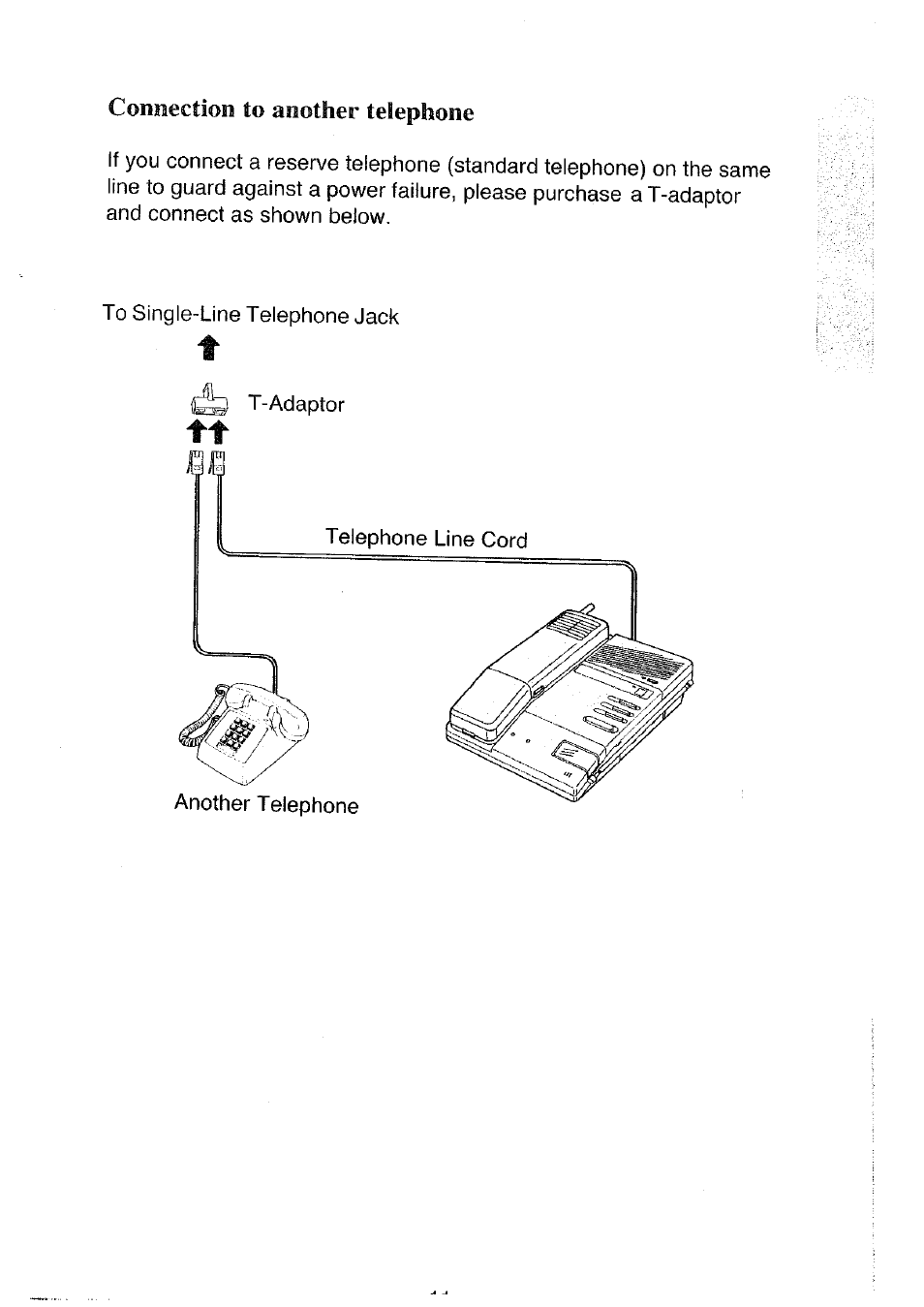 Connection to another telephone | Panasonic KX-T4300BA User Manual | Page 11 / 66
