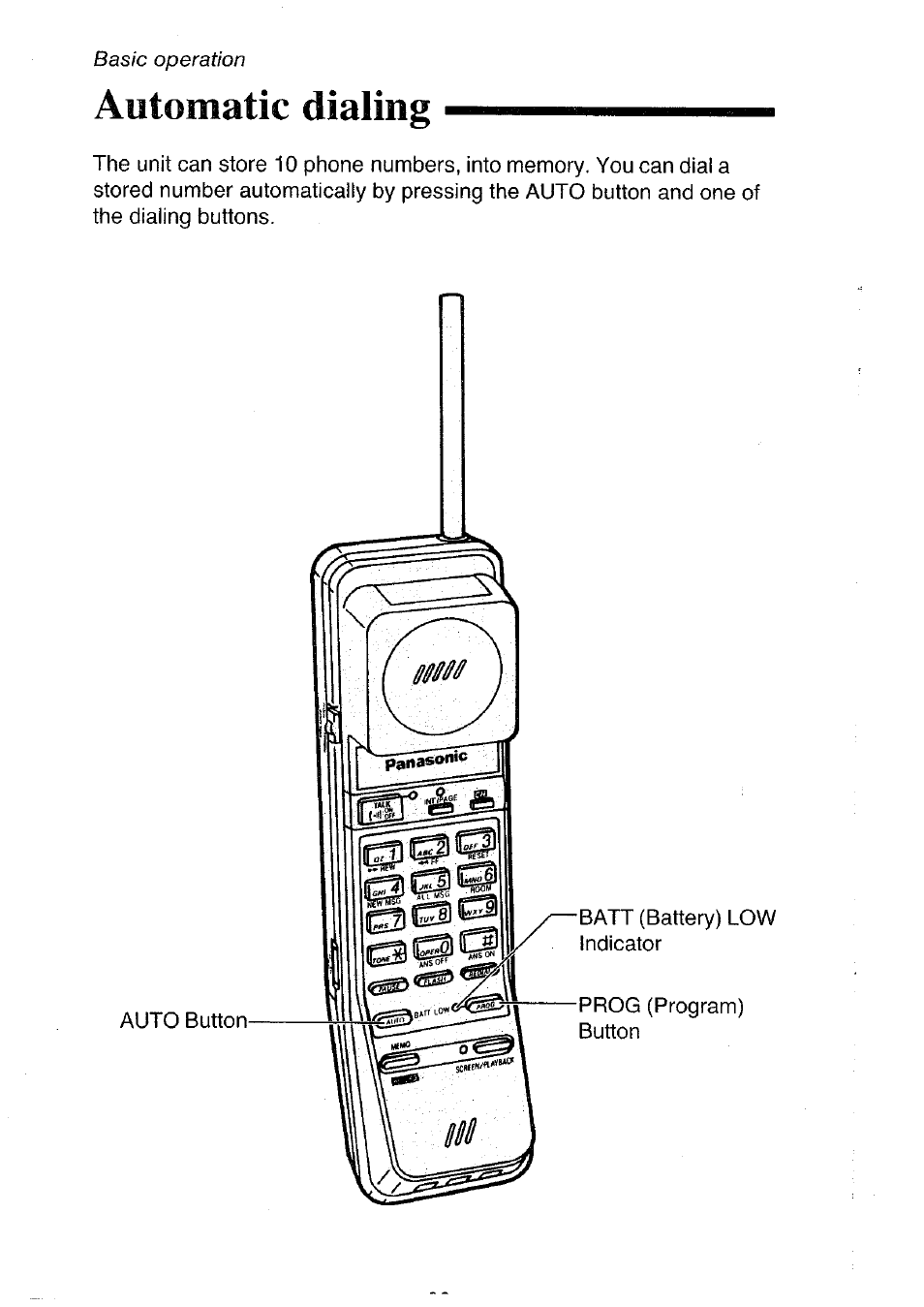 Automatic dialing | Panasonic KX-T4300BA User Manual | Page 22 / 66