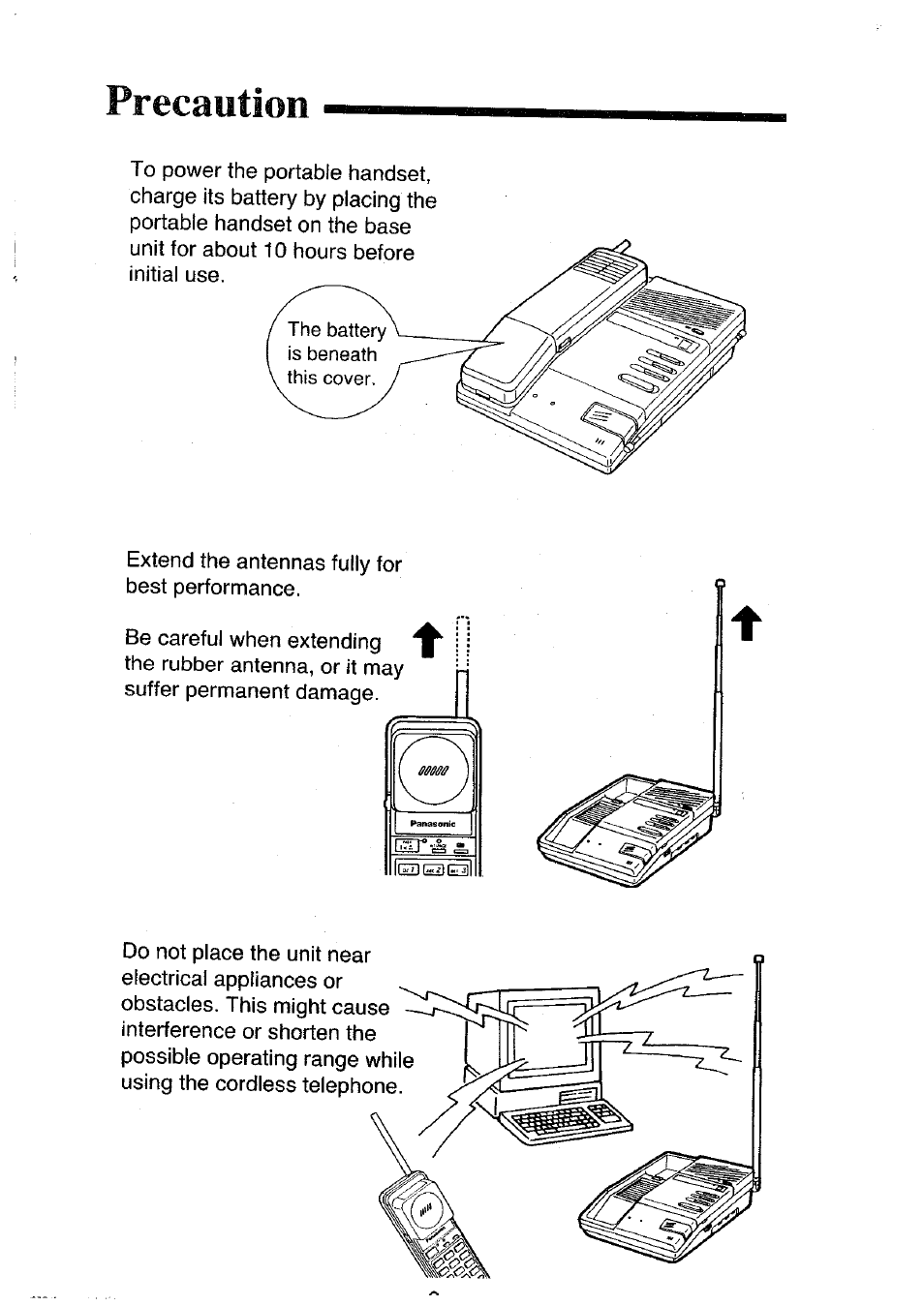 Precaution | Panasonic KX-T4300BA User Manual | Page 3 / 66