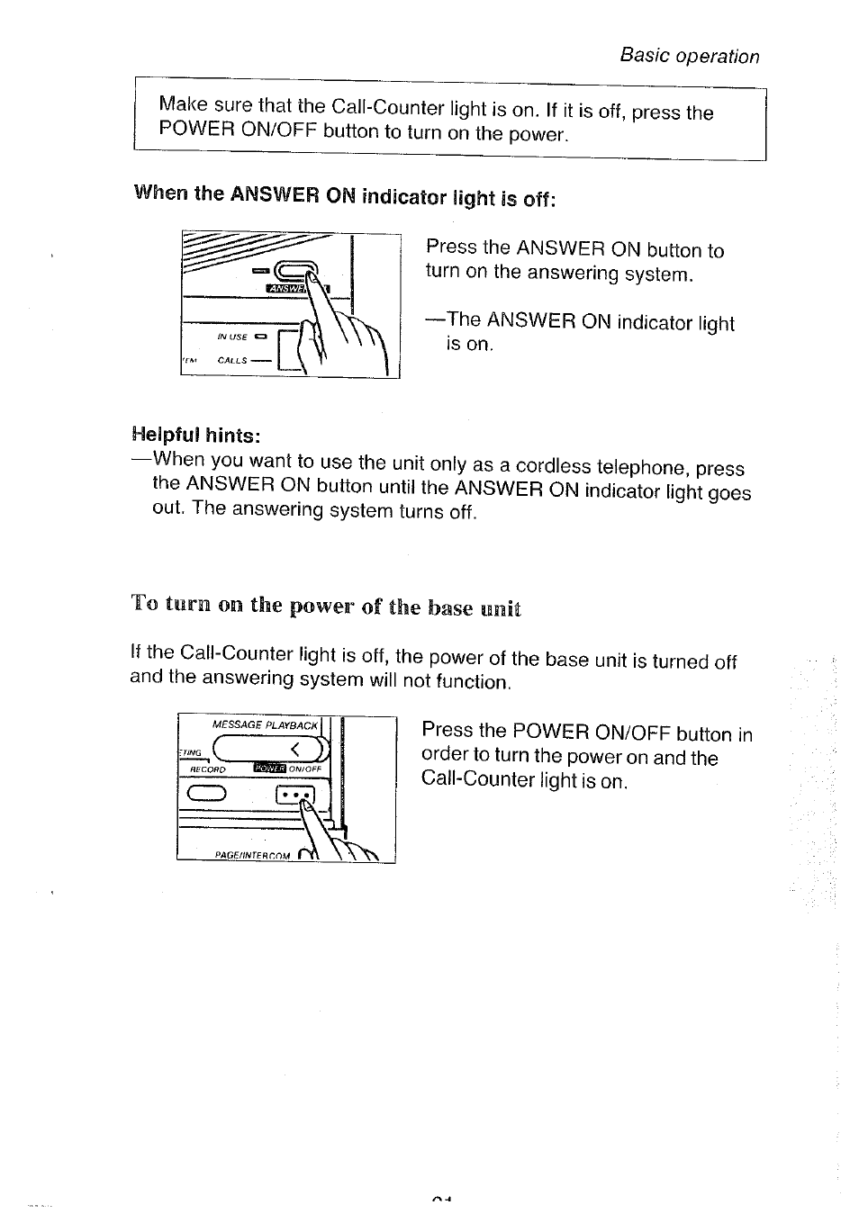 Panasonic KX-T4300BA User Manual | Page 31 / 66