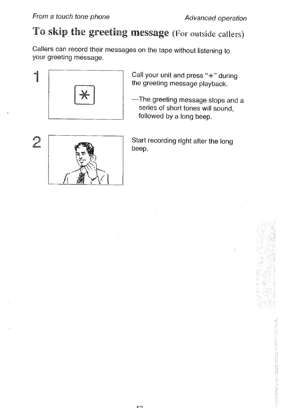 Ge (for outside callers) | Panasonic KX-T4300BA User Manual | Page 43 / 66