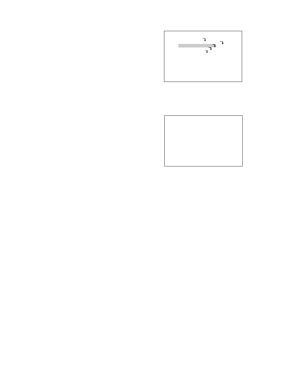 3. border, 4. quad shift, 5. secret view | Spot out, 1. title disp, Record output setup menu, Title display | Panasonic WJ-FS309 User Manual | Page 14 / 43