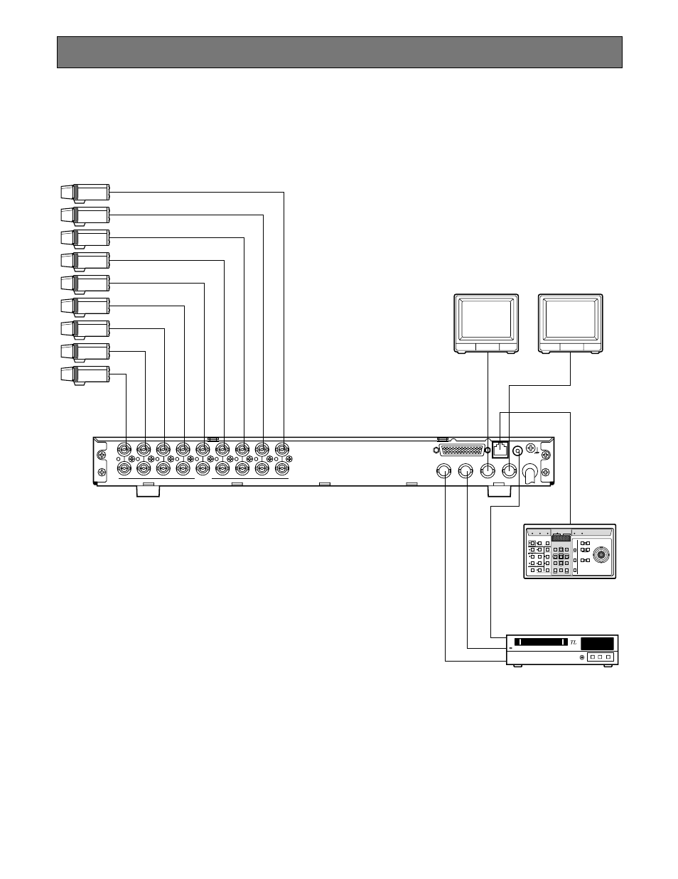 System connections, Basic system connection | Panasonic WJ-FS309 User Manual | Page 23 / 43