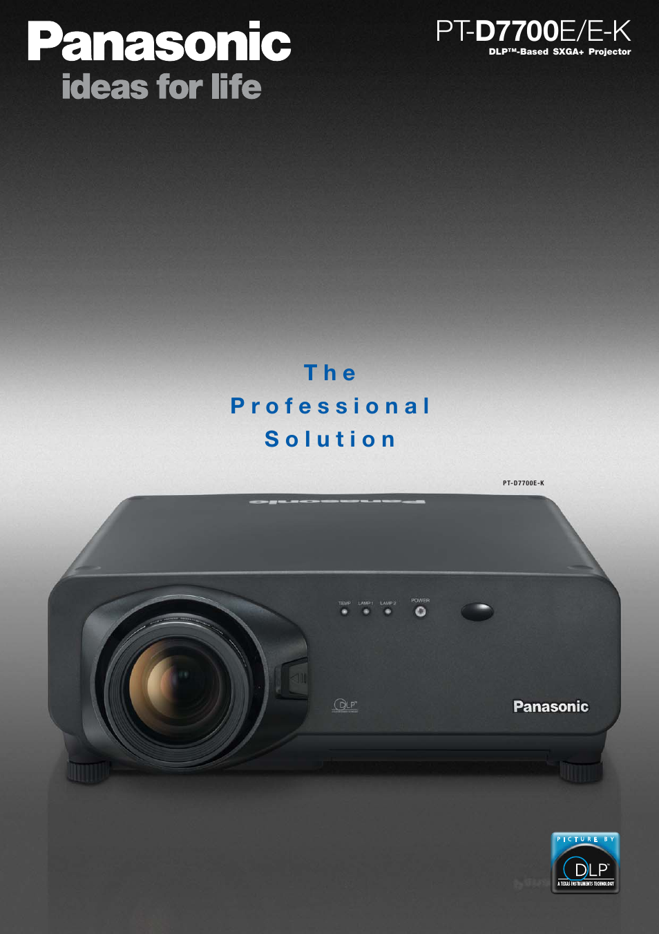 Panasonic PT-D7700E-K User Manual | 6 pages