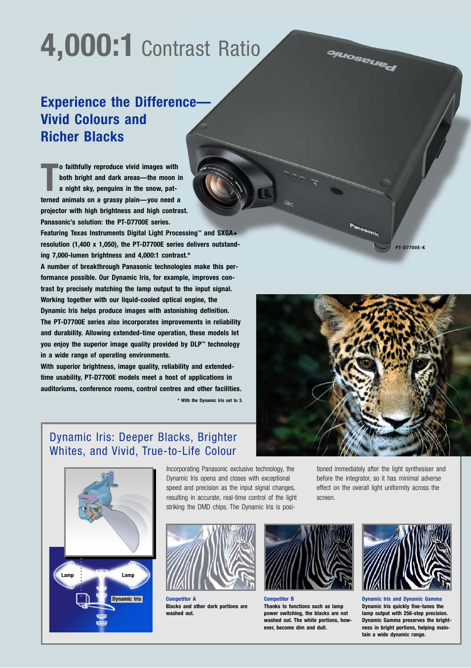 Contrast ratio | Panasonic PT-D7700E-K User Manual | Page 5 / 6
