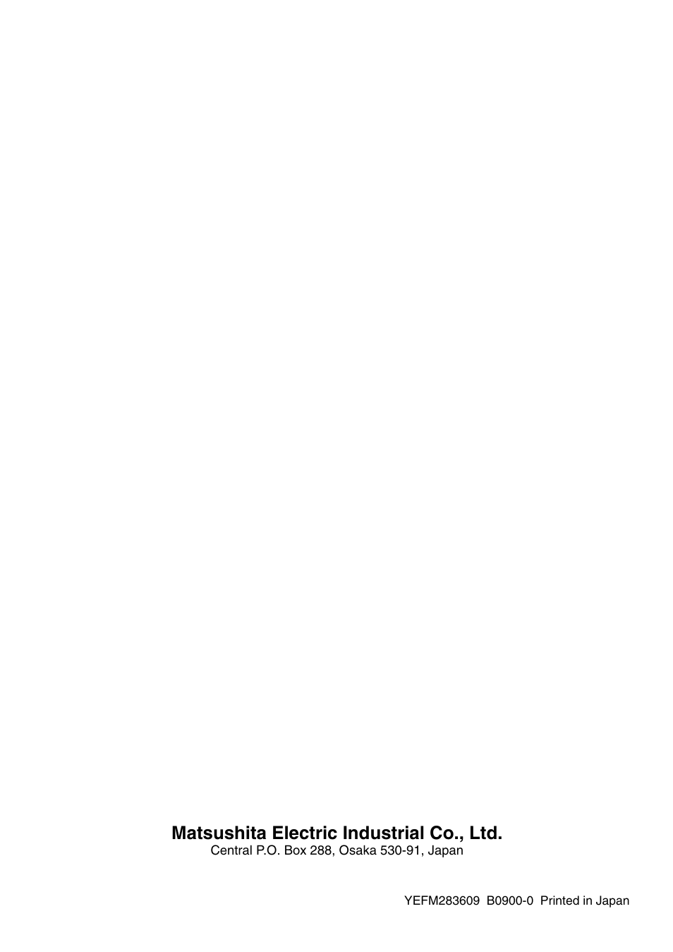 Matsushita electric industrial co., ltd | Panasonic CQ-VA707N User Manual | Page 67 / 67