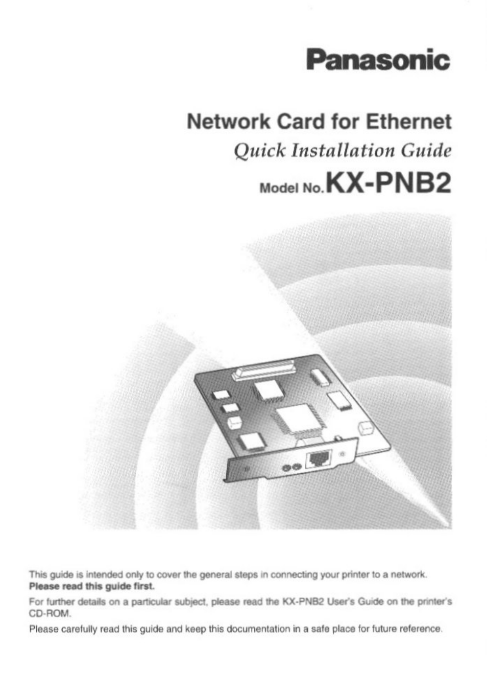 Panasonic KX-PNB2 User Manual | 32 pages