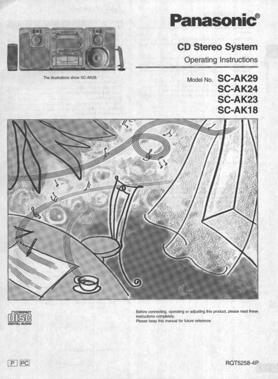 Panasonic SC-AK18 EN User Manual | 32 pages