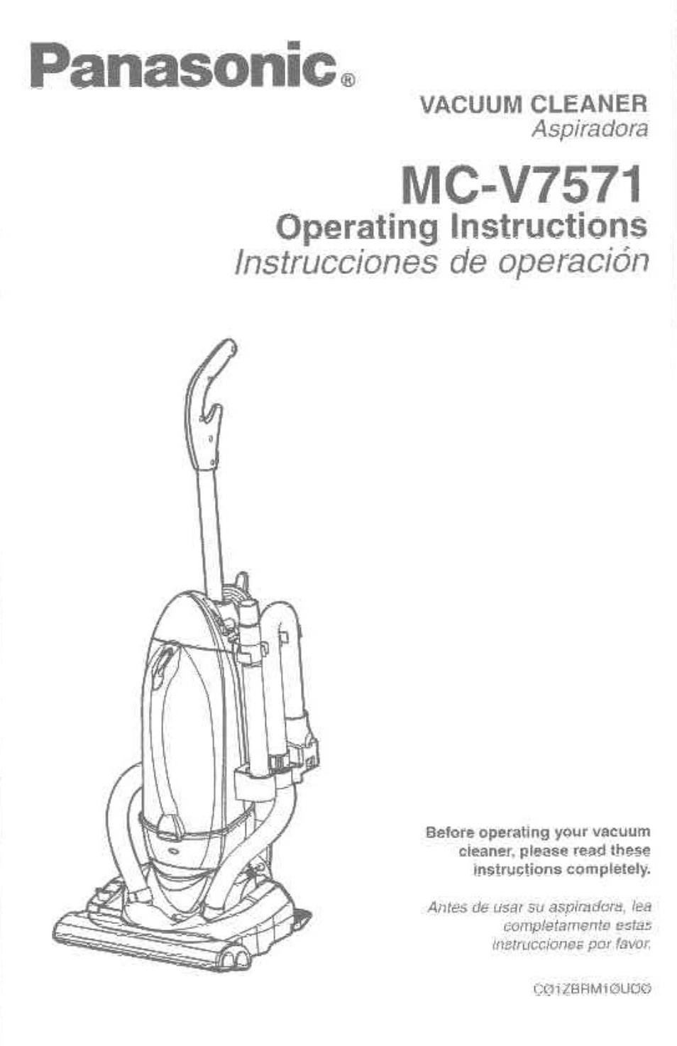 Panasonic MC-V7571 User Manual | 28 pages