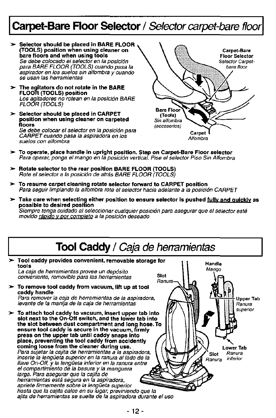 Panasonic MC-V7571 User Manual | Page 12 / 28