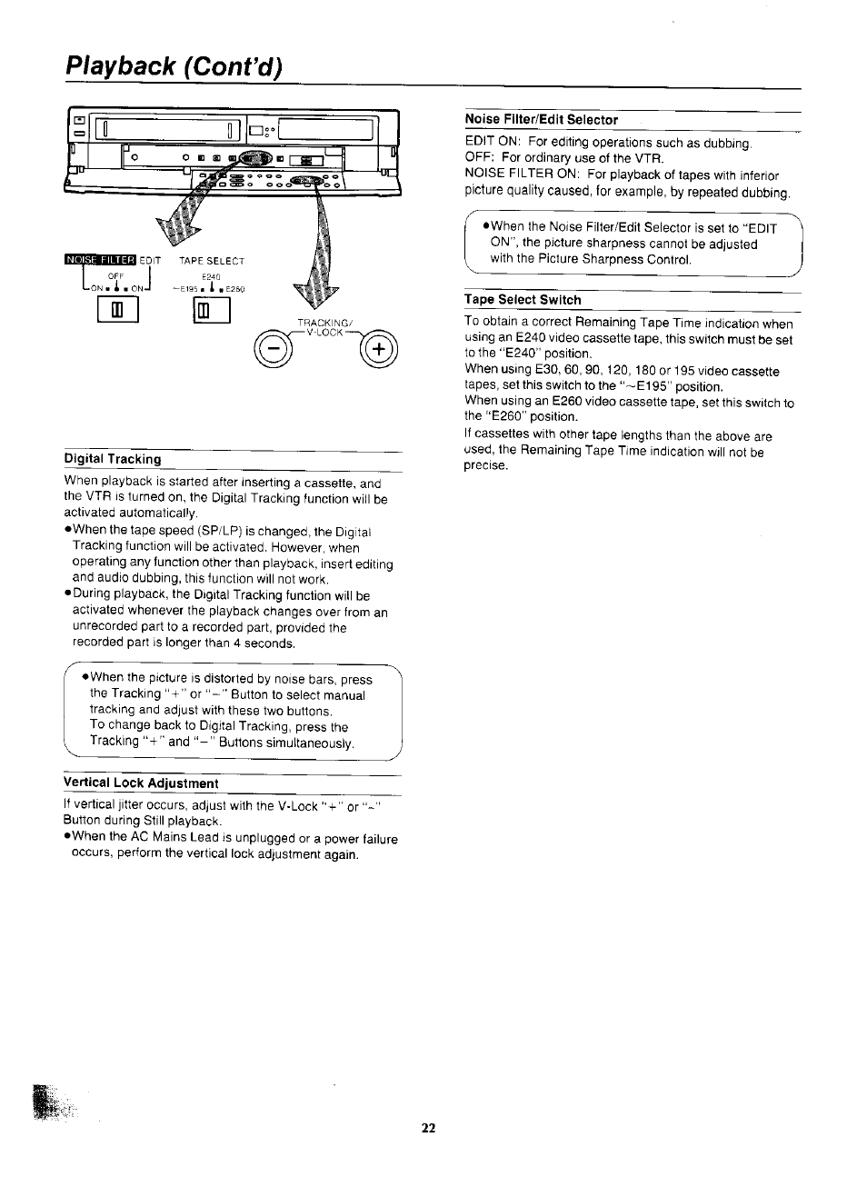 Playback (cont’d) | Panasonic NV-F55EA User Manual | Page 22 / 47