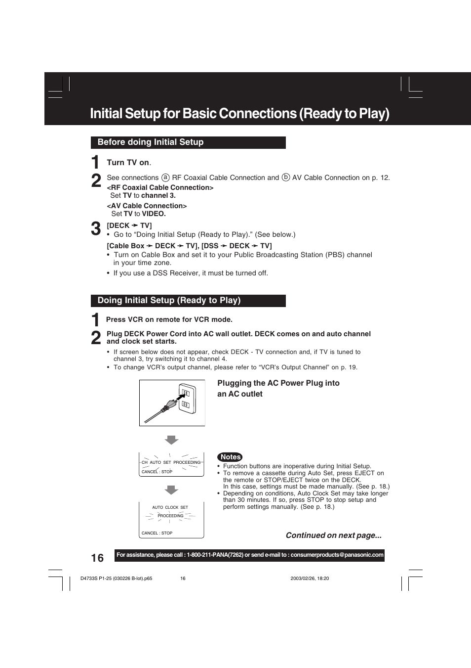 Panasonic PV-D4733S User Manual | Page 16 / 64