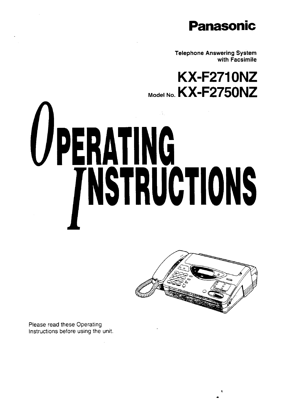 Panasonic KX-F2710NZ User Manual | 82 pages