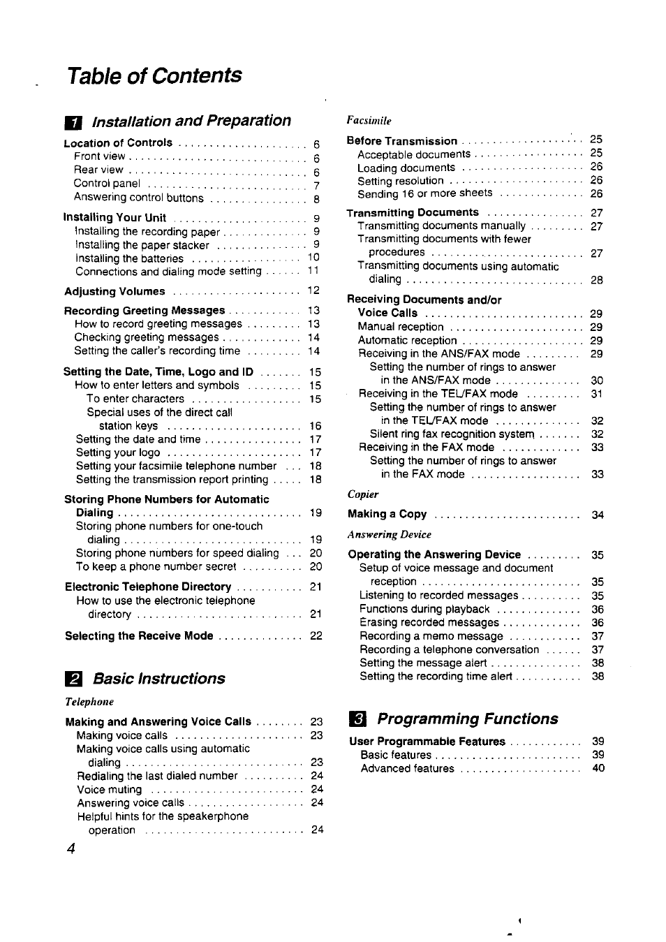 Panasonic KX-F2710NZ User Manual | Page 4 / 82