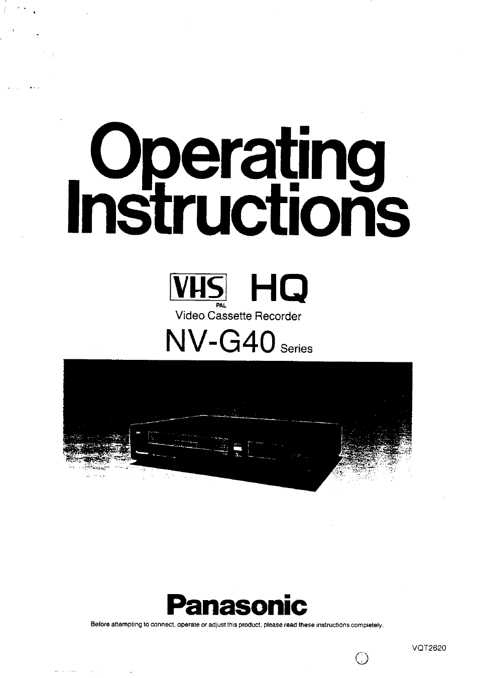 Panasonic NVG40 User Manual | 26 pages